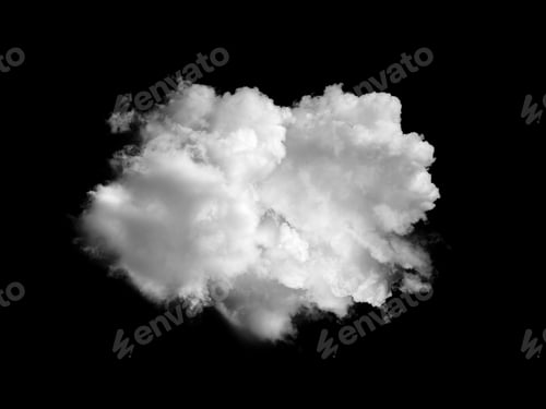 Preview: white clouds or smoke isolated on black background