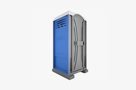 Preview: Portable toilet with arched door and ventilator