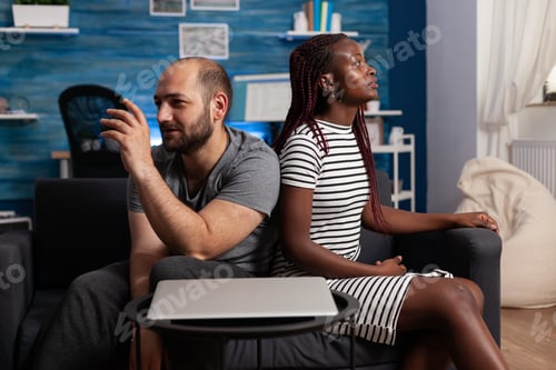 Preview: Caucasian man confronting african american woman