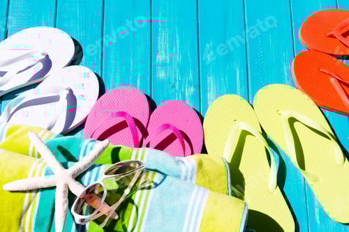 Preview: Colorful Summer Beach Day Still Life