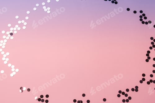 Preview: Sparkling confetti on pink purple background