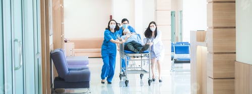 Preview: Hospital Emergency Doctor Team and Nurse Staff Carrying Stretcher