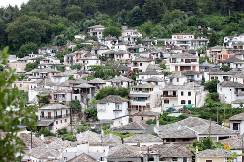 Preview: Traditional houses of Panagia, Thassos, Greece.