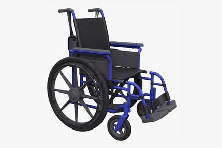 Preview: Manual Wheelchair with Armrests and Footrests