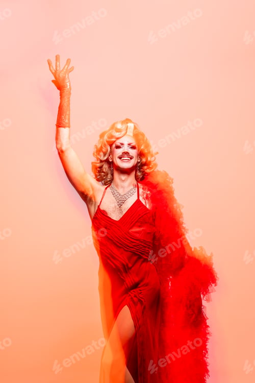 Preview: Joyful Celebration of Queer Identity in a Studio Setting With Vibrant Colors and Expressive Poses