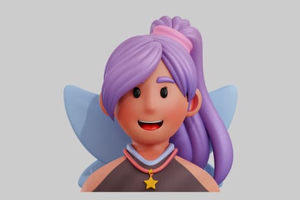 Preview: Cartoon fairy with wings