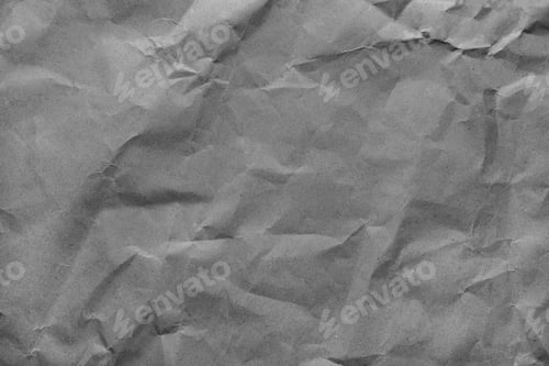 Preview: Recycled Crumpled Gray Color Paper Texture. Wrinkled Craft Paper Background, Cardboard Surface