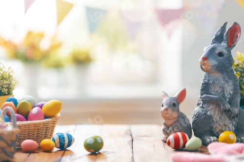 Preview: Background with Easter eggs