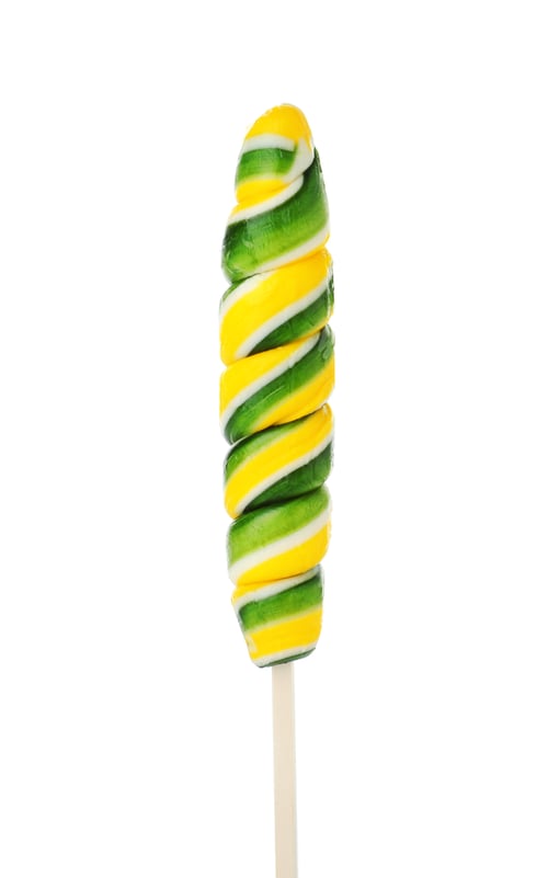 Preview: Tasty colorful fruit flavored candy on white background