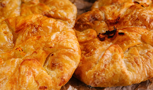 Preview: Cooking traditional pies with apple and pumpkin close up