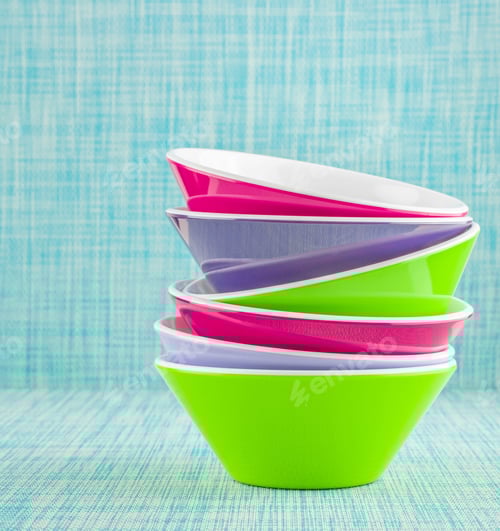 Preview: A Stack of Colorful Bowls