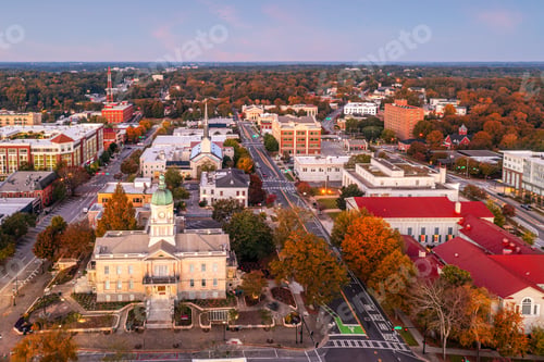 Preview: Athens, Georgia, USA downtown from Above