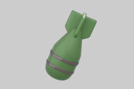 Preview: Cartoon green bomb asset