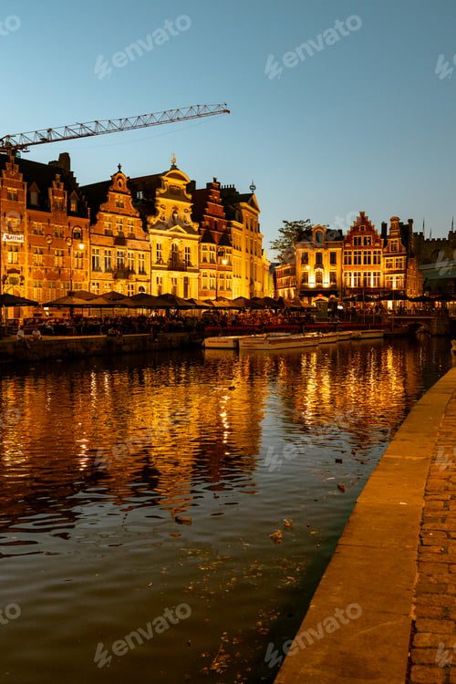 Preview: Canal Scene with Old Architecture in Ghent