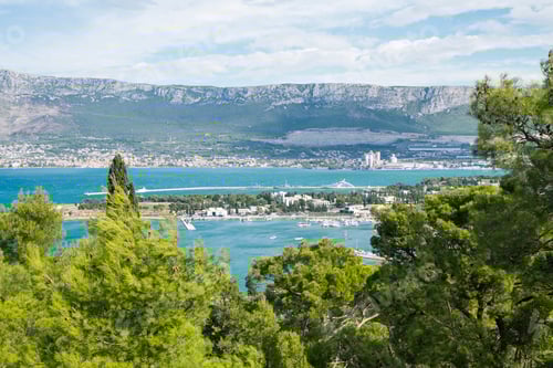 Preview: A beautiful view of the Adriatic Sea in Split, Croatia,