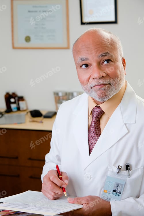 Preview: A doctor thinking in hospital