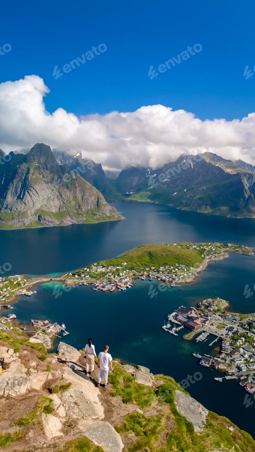 Preview: A Breathtaking View of Norways Rugged Coastline, Reinebringen, Lofoten, Norway