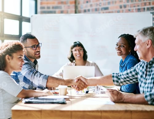 Preview: Shot of a team of entrepreneurs collaborating in a modern office