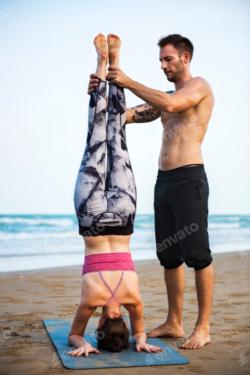 Preview: Yoga Exercise Stretching Meditation Concentration Summer Concept