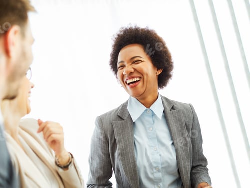 Preview: business businesswoman leader black african american meeting office talking portrait woman girl