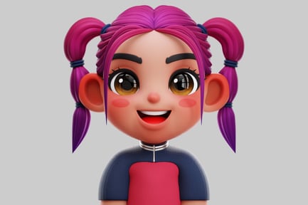 Preview: Cute Chibi Girl With Pink Pigtails