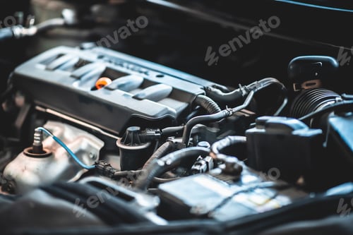Preview: mechanic car service worker man technician are maintenance or repair vehicle car engine in garage