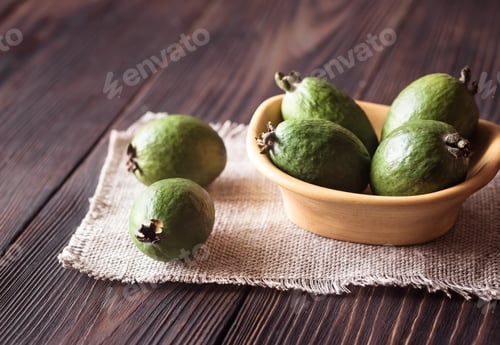 Preview: Bowl of feijoa fruits
