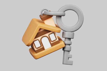 Preview: Cartoon house keychain