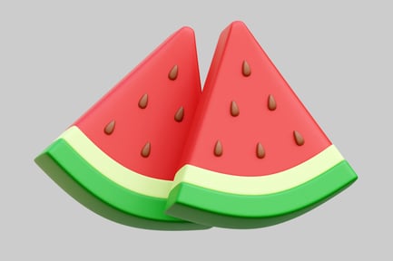 Preview: 3D Stylized Watermelon Slices