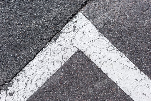Preview: concrete asphalt gray background with white paint