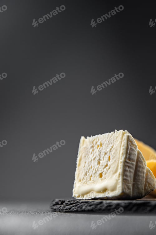 Vista previa: aged country cheese soft cheese white mold creamy taste eating cooking appetizer meal food snack on