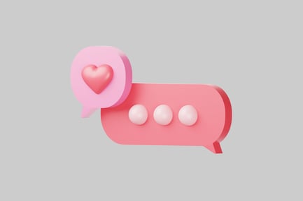 Preview: Love message bubbles pink theme