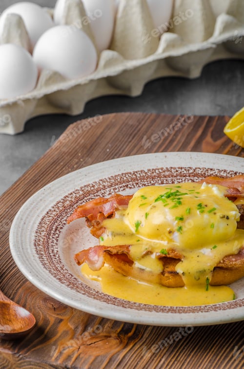 Preview: Eggs benedict with bacon