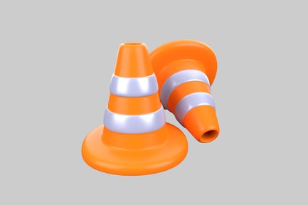 Preview: Traffic cones orange and white