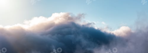 Preview: Dramatic Cloudscape over Mountains. Sunset Sky. Aerial View