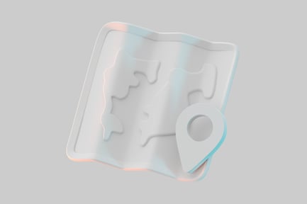 Preview: Minimalist white location map pin