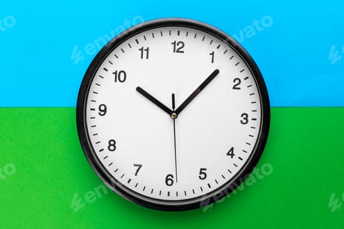 Preview: Wall Clock on color background