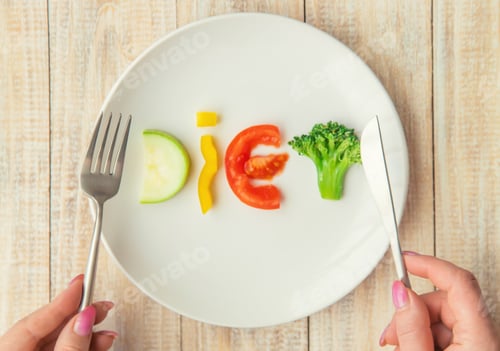 Preview: The concept of proper nutrition. Diet. Selective focus.