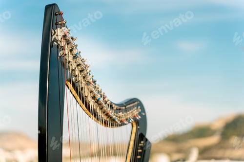 Preview: Electronic harp. Modern version of the traditional harp.