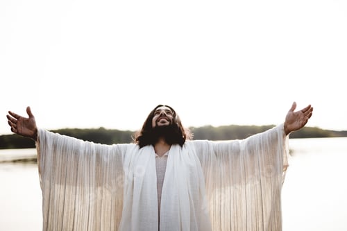 Preview: Jesus Christ with his hands towards the sky