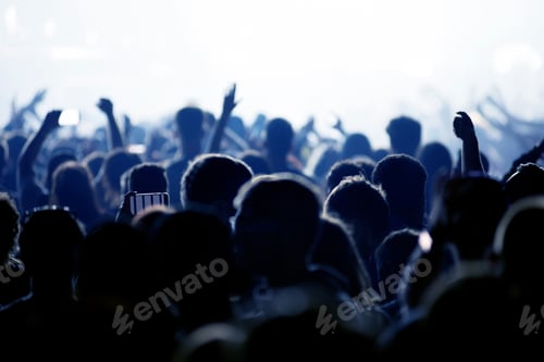 Preview: Crowd of people celebrating the New Year's Eve at a party