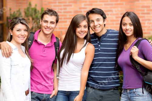 Preview: Group Of Young Friends Smiling And Having Fun