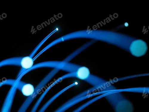 Preview: fibre optic cable on black background