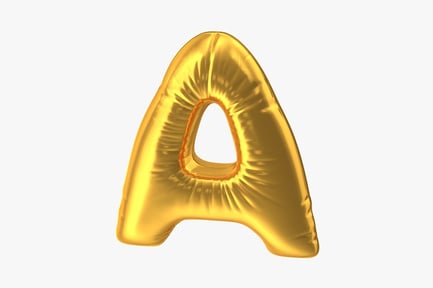 Preview: Golden Foil Inflatable: Letter A
