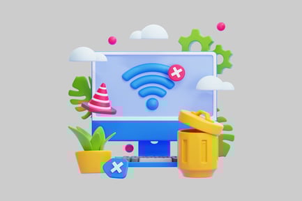 Preview: Cartoon disconnect illustration