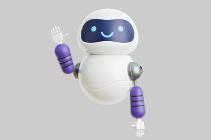 Preview: Friendly Robot Character Waving Arms