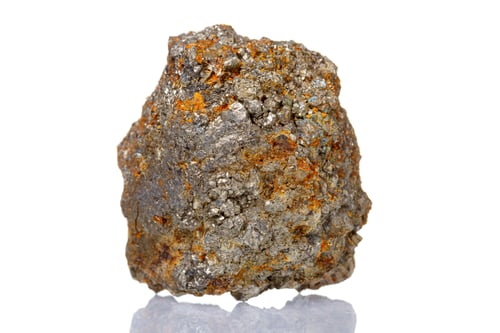 Preview: macro mineral stone Arsenopyrite on a white background