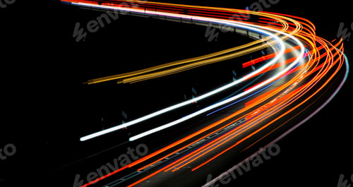 Preview: lights of cars at night