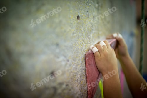 Preview: Rock climber's hands closeup