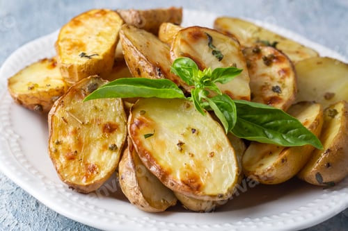 Preview: Delicious looking baked potato, food concept photo.